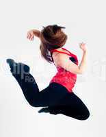 Dancing girl in jump