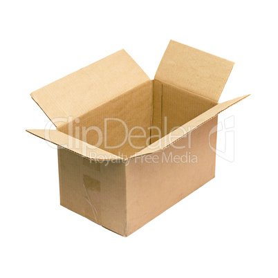 open cardboard box