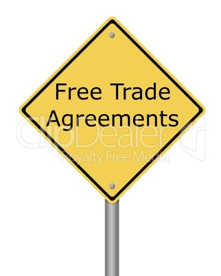 Warning Sign Free Trade Agreement