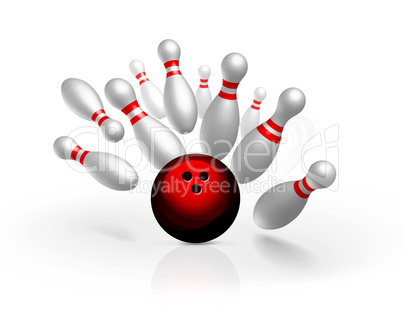 Bowling strike vector illustration