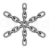 Iron chain isolated on white background