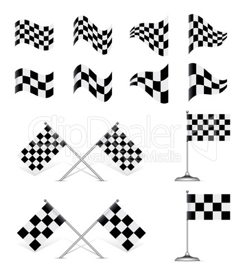 Racing Flags, vector set