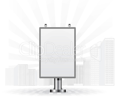 Blank advertising billboard