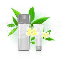 SPA cosmetics series. cosmetics bottles