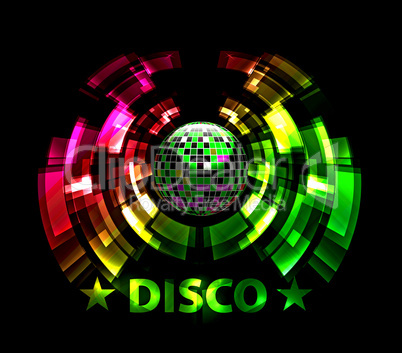 Vector illustration of abstract party Background with disco ball