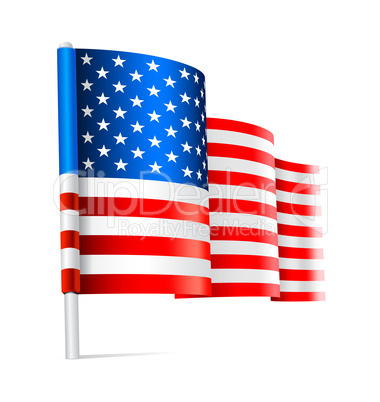 American USA flag waving