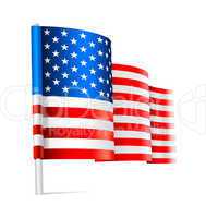 American USA flag waving