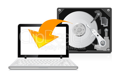 Vector hard disk drive icon