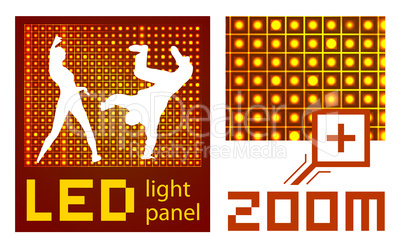 led diode display panel background