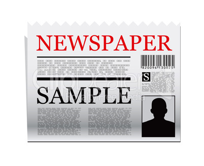 paper newspaper icon on white background