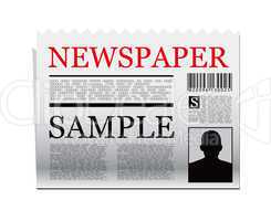 paper newspaper icon on white background