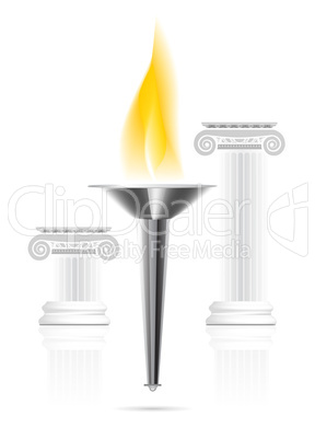 Olympic torch with flame