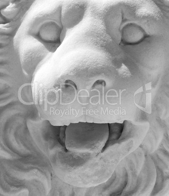 Medieval lion statue
