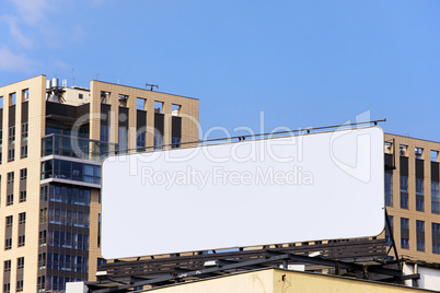 Blank Billboard in Downtown