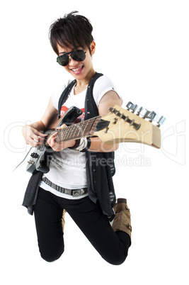 Punk Rockstar holding a guitar