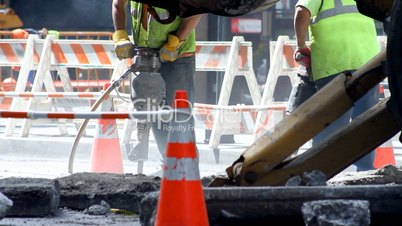 Construction Workers with Jackhammers