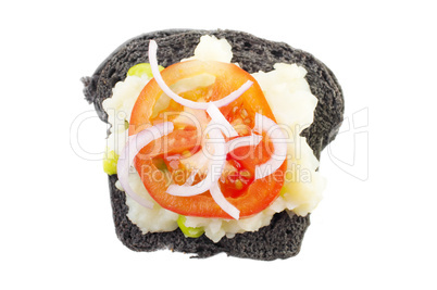 Black charcoal sandwich