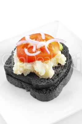 Black charcoal sandwich