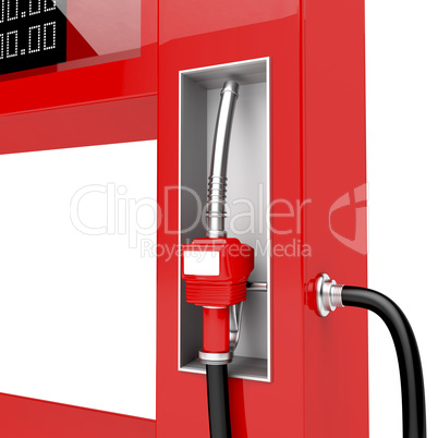 Red fuel pump nozzle