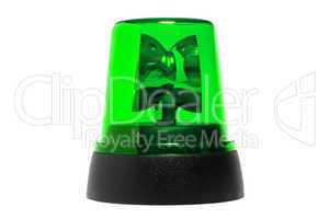 green rotating beacon