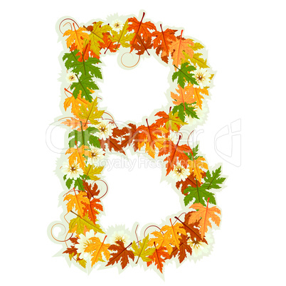 Pattern floral letter B