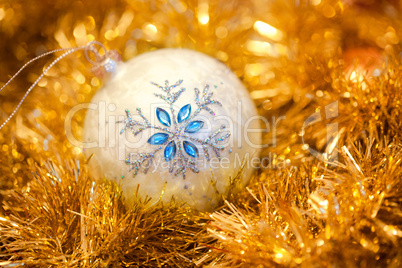 White ball with a snowflake