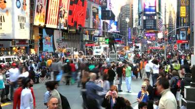 Times Square Crowd Time Lapse
