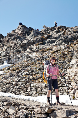 Bergwandern in den Alpen