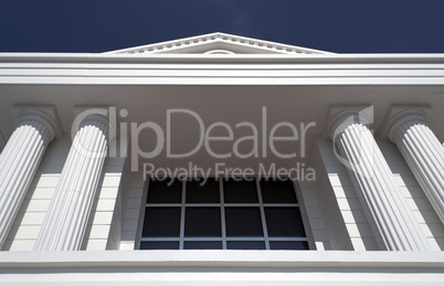 Classic columns and window