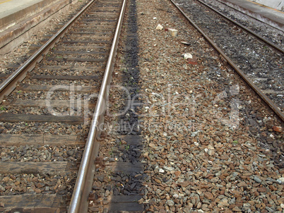 Railway railroad tracks