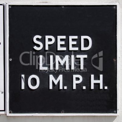 Speed limit sign