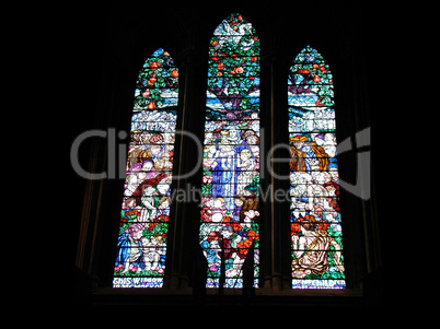 Cathedral glass window