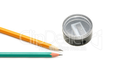 pencils and pencil sharpener