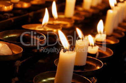 Prayer Candles Closeup