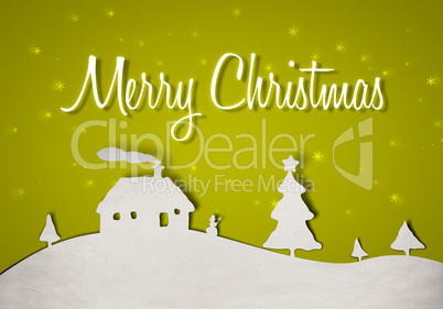 green christmas card