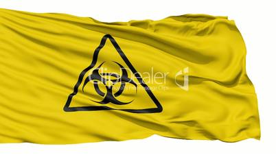 Yellow Biohazard Symbol Wavy Fabric