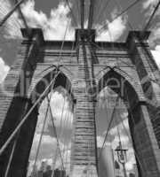 Detail of Brooklyn Bridge, New York City