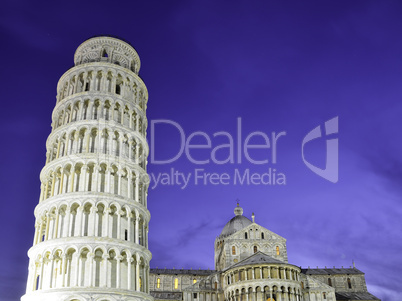 Night Detail of Piazza dei Miracoli in Pisa