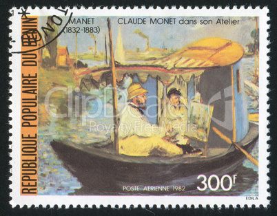 Monet in Boat