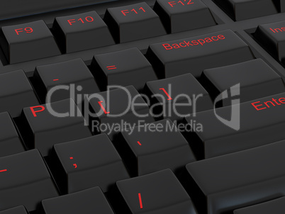 black keyboard