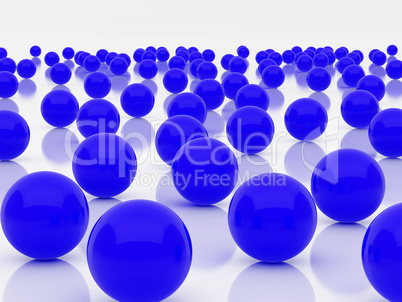 blue spheres