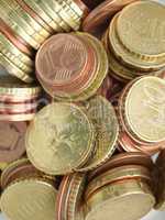 Euro coins background