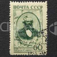 Karl Marx stamp, USSR, 1943