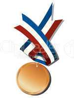 Realistic bronze medal
