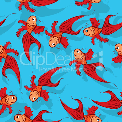 Seamless fish pattern