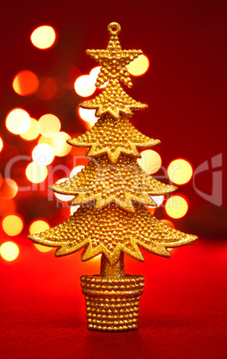 Gold christmas tree