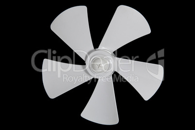 Impeller fan isolated on a black background