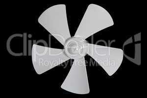 Impeller fan isolated on a black background