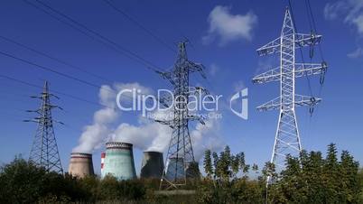 power station, time lapse