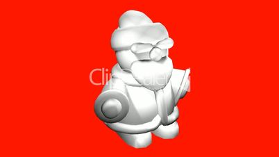 Rotation of 3D SantaClaus.christmas,toy,Candle,Accessories,Sculpture,claus,holiday,winter,xmas,